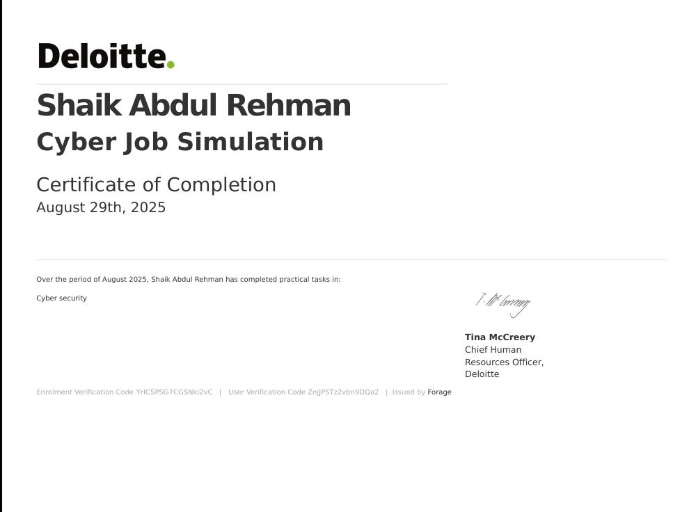 Deloitte Log Analyst Simulation