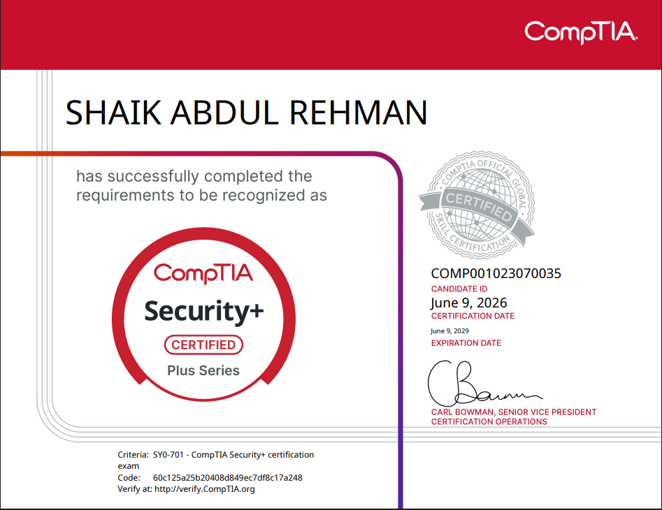 CompTIA Security+ SY0-701